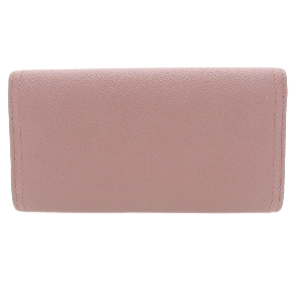 Burberry long motif calfskin leather logo Wallet